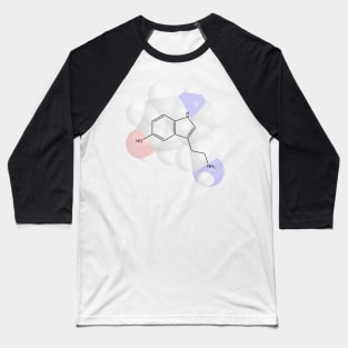 Serotonin Molecule Chemistry Baseball T-Shirt